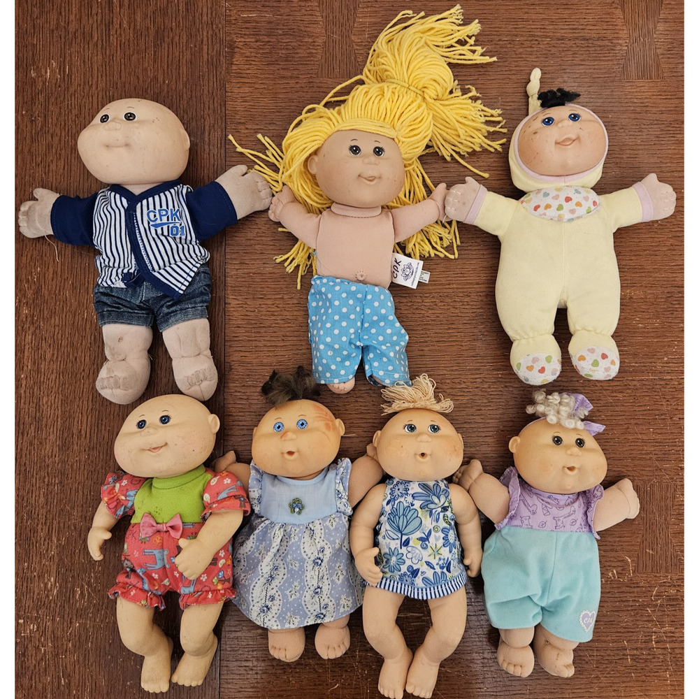 LOT OF 7 Cabbage Patch Kids Baby Doll 13" 2004‎ - 2020 Preemie Bloomers